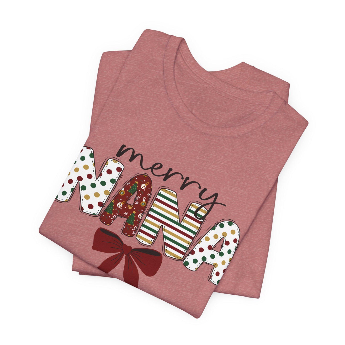 Merry Nana Holiday Tee, Unisex Jersey Short Sleeve T-Shirt, Christmas Gift for Grandma, Festive Family Shirt, Holiday Apparel, Cute Nana Top