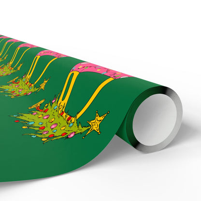 Festive Christmas Wrapping Paper - Holiday Gift Wrap, Green Christmas Trees, Holiday Celebrations, Birthday Parties, Eco-Friendly Wrapping