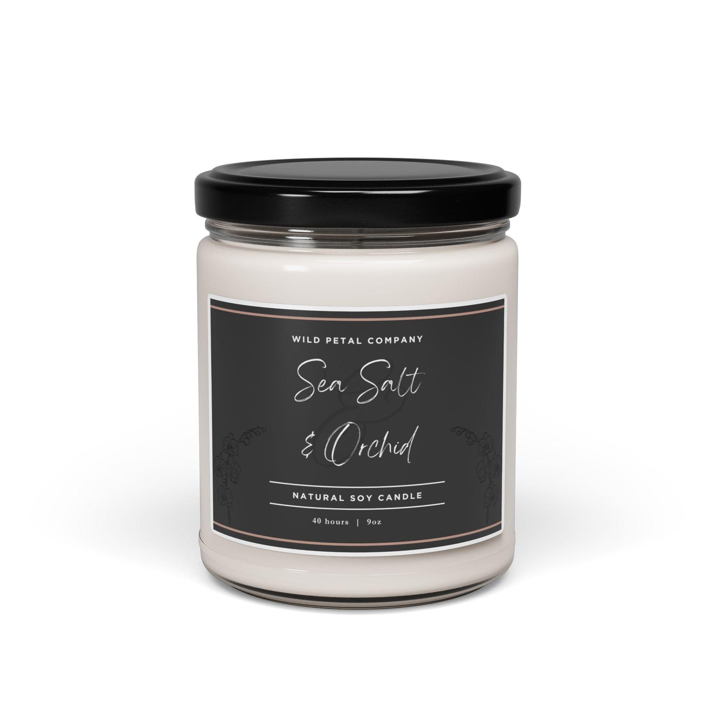 Sea Salt & Orchid Scented Soy Candle , Relaxing Home Decor, Aromatherapy Gift, Eco-Friendly Candle for Self-Care, Mindfulness