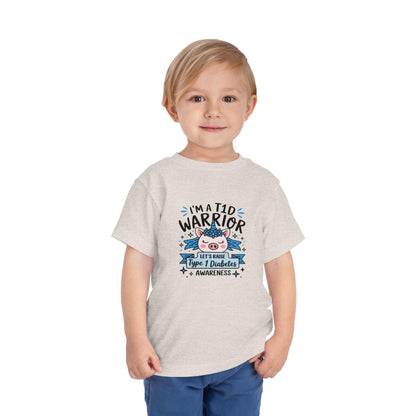 Toddler T1D Warrior Tee - Diabetes Awareness T-Shirt, Kid's Short Sleeve Shirt, Support T1D, Cute Children's Apparel,