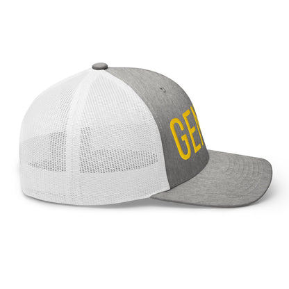 Embroidered Trucker Cap. Puff embroidery. GENNY hat