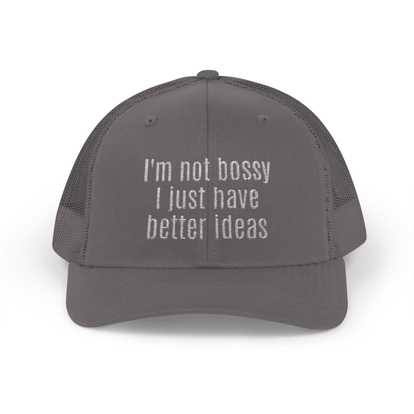 I'm not bossy i just have better ideas Snapback Cap, Red Cap for Casual Style, Gift for Foodies, Summer Accessory, Weekend Brunch Wear