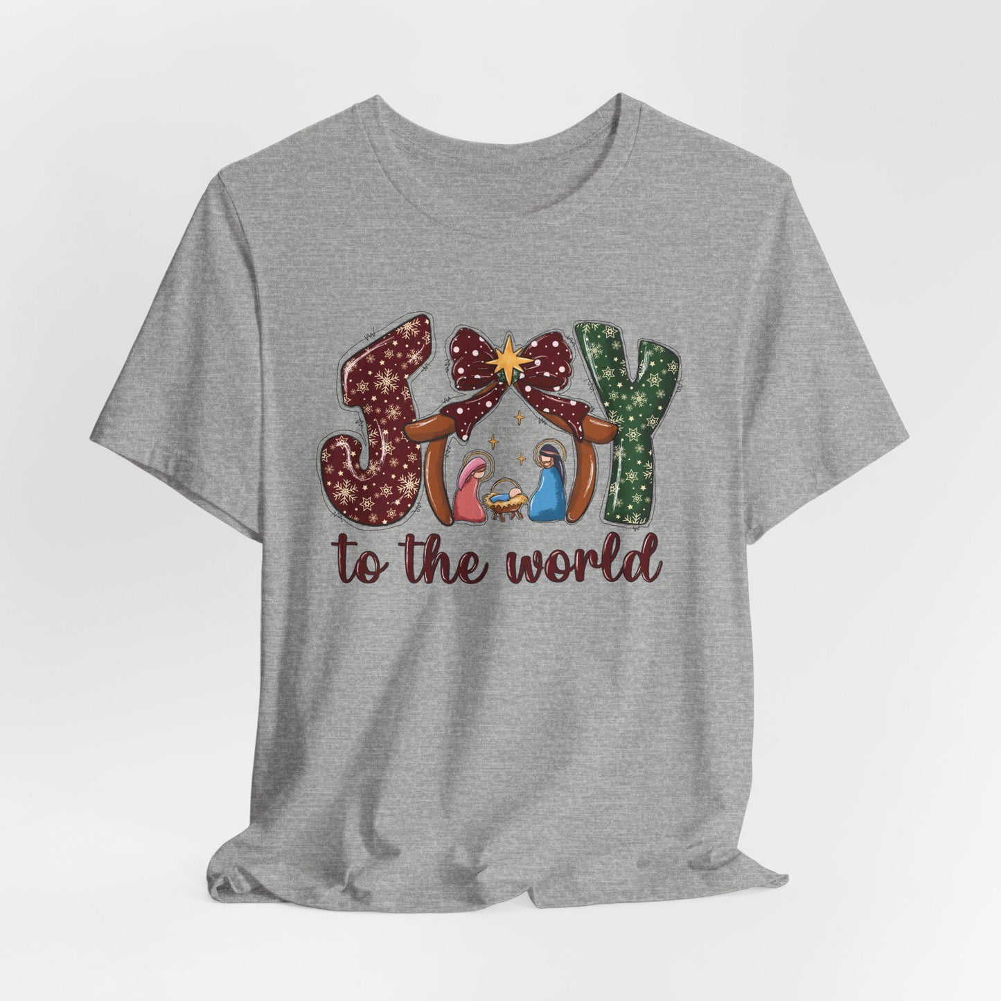 Joy to the World Holiday Tee, Unisex T-Shirt for Christmas, Festive Apparel, Seasonal Gift, Winter Comfort Wear