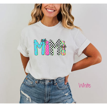 Colorful 'Mimi' T-Shirt, Fun Family Gift, Casual Wear, Birthday Celebration Tee, Personalized Summer Style, Christmas gift for Mimi