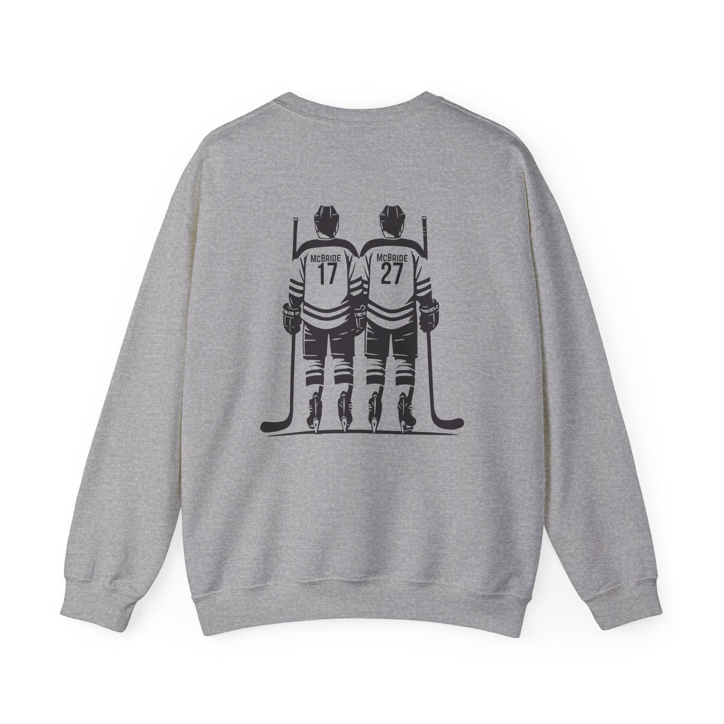 Personalized Hockey Lovers Crewneck Sweatshirt, Unisex Sweatshirt, Hockey Sweatshirt Gift, Cozy Hockey Apparel, Sports Fan