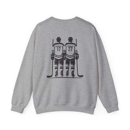 Personalized Hockey Lovers Crewneck Sweatshirt, Unisex Sweatshirt, Hockey Sweatshirt Gift, Cozy Hockey Apparel, Sports Fan