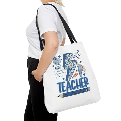 Teacher Appreciation Tote Bag, Cute Teacher Gift, Back to School Bag, Inspirational Tote, Educational Supplies Carrier