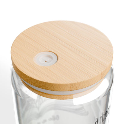 Book-Lover's Sipper Glass, 16oz , Eco-Friendly Drinkware, Unique Gift for Readers, Home Decor, Sustainable Straw Glass