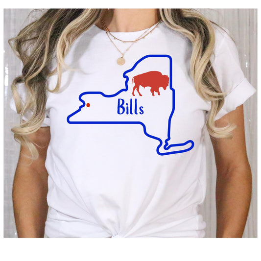 Bills Unisex Tee | Game Day T-Shirt, Fan Gear, Sports Apparel, Buffalo Merchandise, NY Pride Shirt