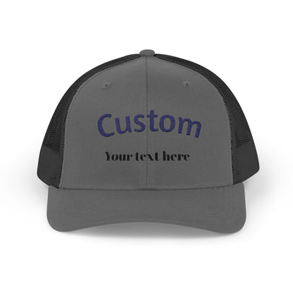 Custom Trucker Hat  Personalized Embroidered Cap  Mesh Back  Gift for Him, Her, Team, Business, Event