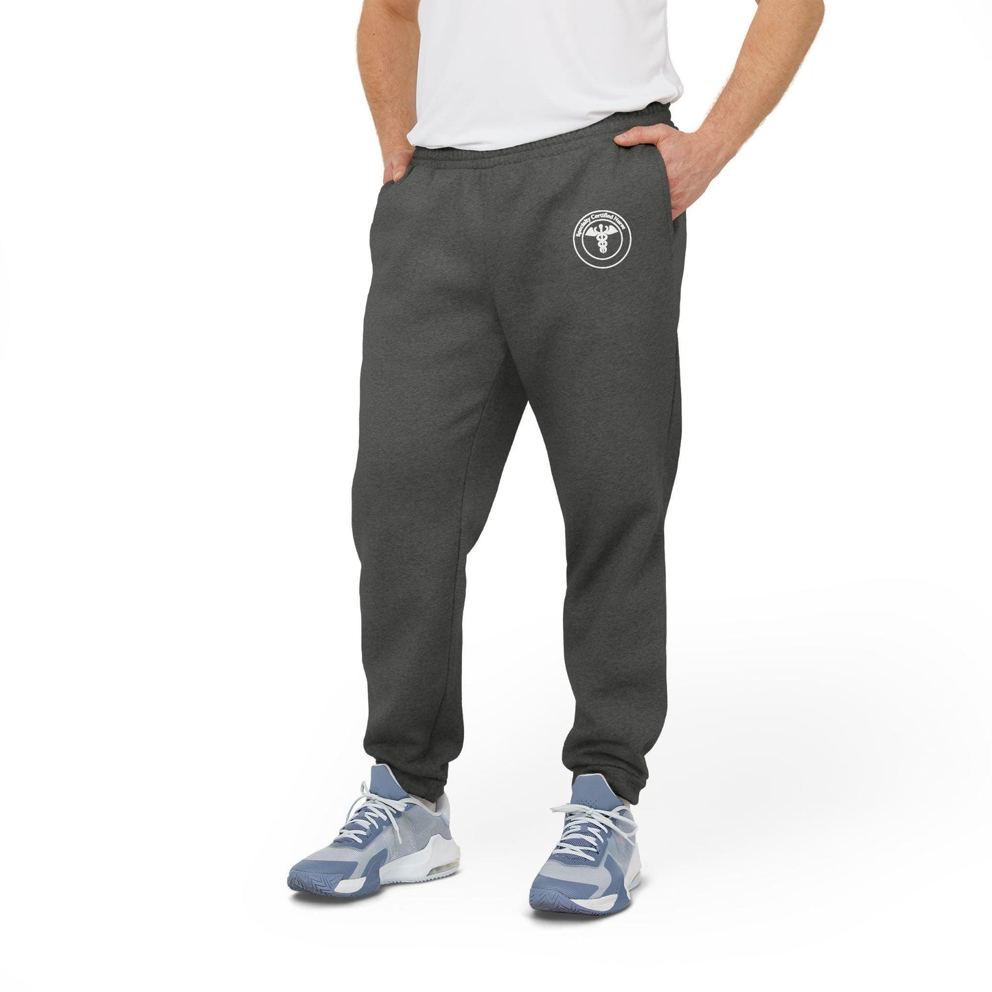 Cozy Unisex Fleece Joggers for Specialty Certified Nurses & Active Living, Adidas Sweatpants, Sportswear, Athleisure, Gift for Him/Her
