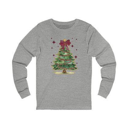 Christmas Tree Long Sleeve Tee, Holiday Shirt, Unisex Christmas Gift, Winter Fashion, Festive Apparel, Comfortable Tee