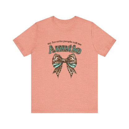 Auntie Bow Tee - Cute Unisex T-Shirt for Aunties, Family Gatherings, Gifts for Her, Birthday, Mother's Day, Casual Wear