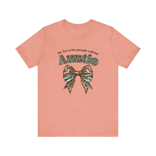 Auntie Bow Tee - Cute Unisex T-Shirt for Aunties, Family Gatherings, Gifts for Her, Birthday, Mother's Day, Casual Wear