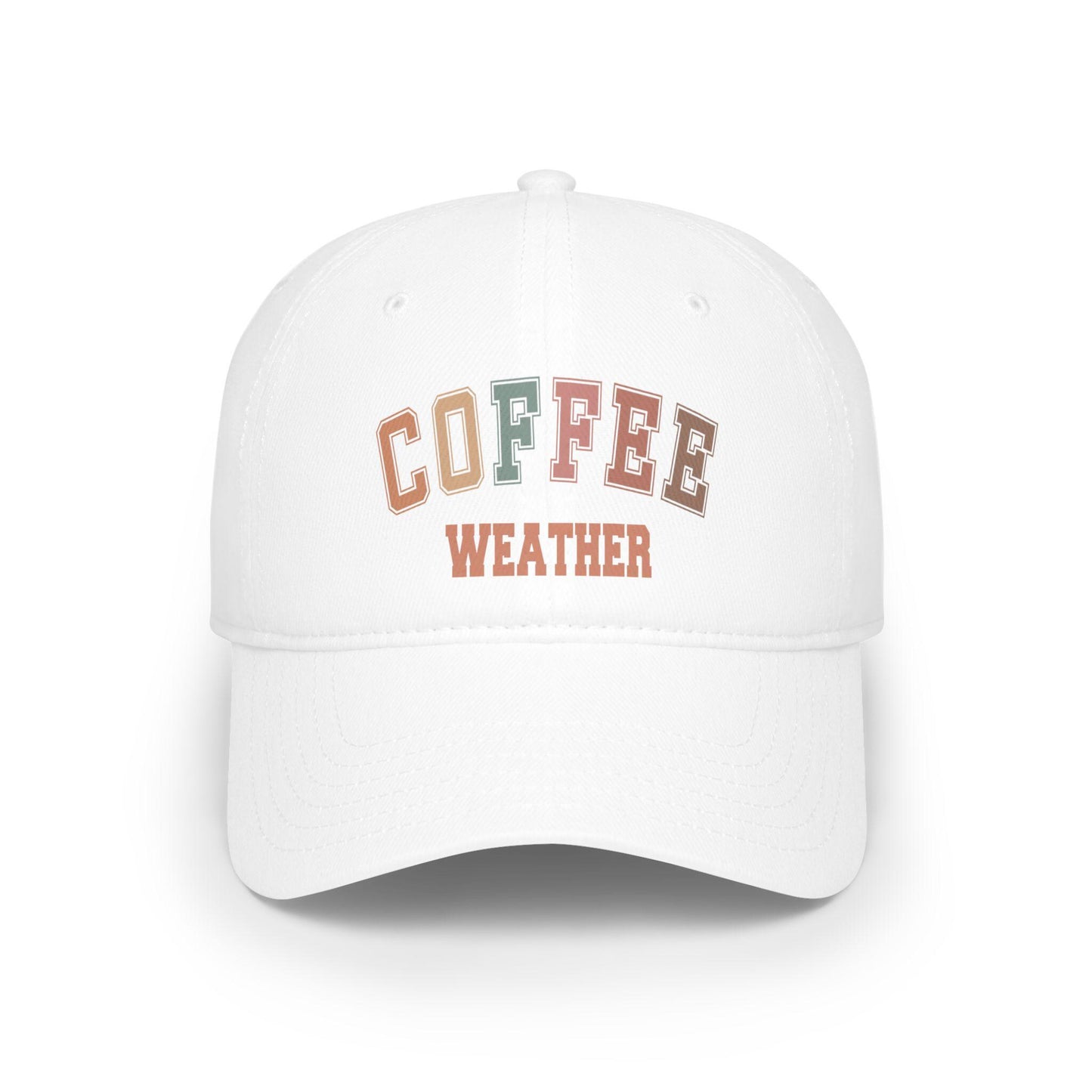 Coffee Weather Cap, Embroidered Baseball Cap, Coffee Lover Gift