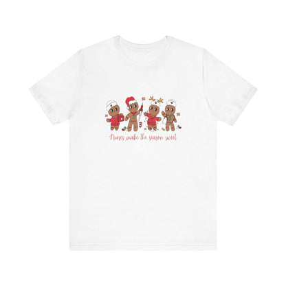 Nurses Make The Season Sweet T-Shirt, Gingerbread Bakers Tee, Medical Worker Gift, Healthcare Appreciation Shirt, Nurse Christmas Present