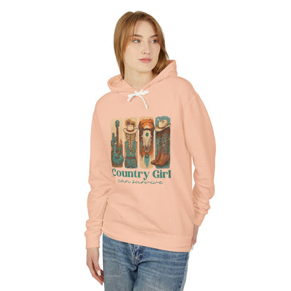 Country Girl Unisex Lightweight Hoodie, Cozy Country Sweatshirt, Gift for Her, Farmhouse Fashion, Country Music Lover
