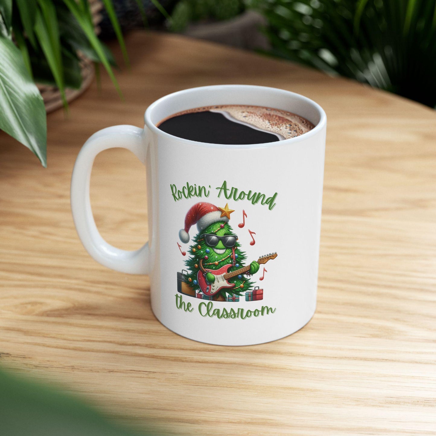 Festive Classroom Ceramic Mug with Whimsical Gnome Design | Perfect Gift for Coffee Lovers, Holiday Celebrations, Cozy Home Decor