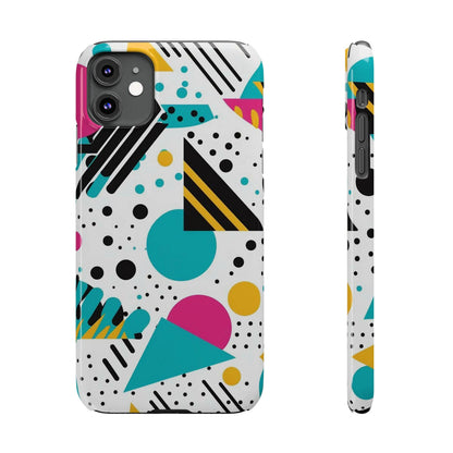 Geometric iPhone Case: Colorful Abstract Design, Protective Slim Cover