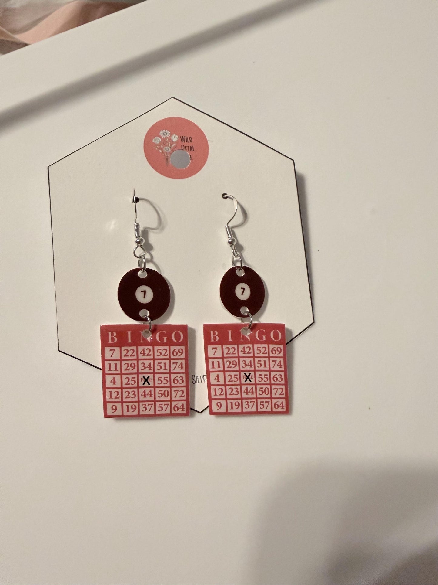 Bingo lover earrings, bingo gift