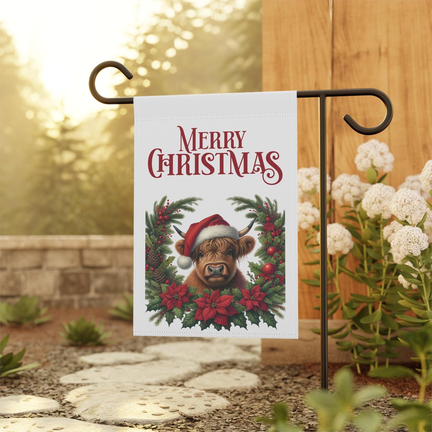 Festive Christmas Garden Flag: Double-Sided Holiday Decor