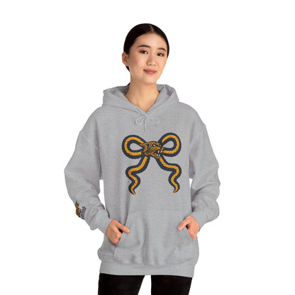 Faux stitching WILDCAT Hooded Sweatshirt with Unique Snake Design, Perfect for Casual Wear, Gift Ideas, Streetwear, and Cozy Days