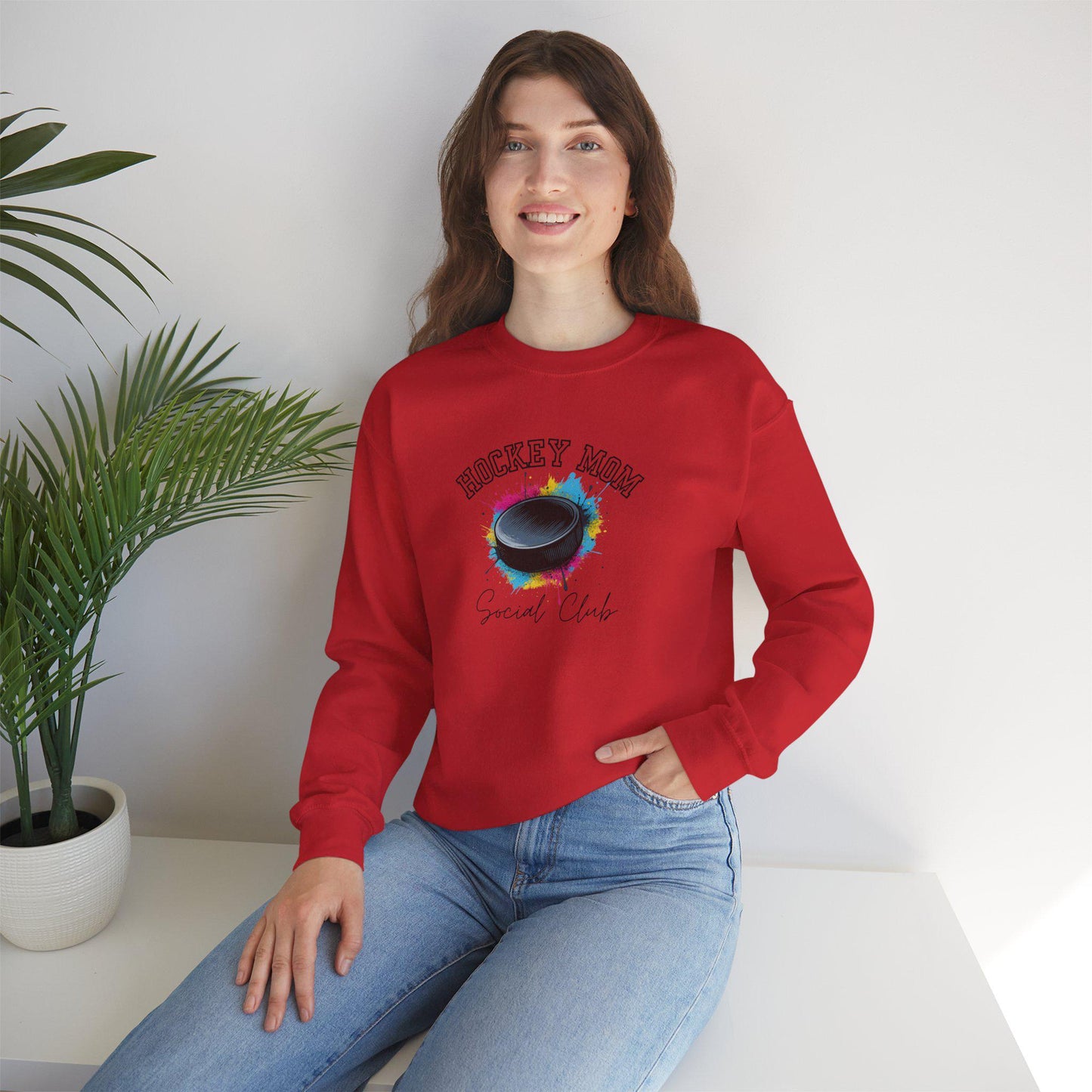 Hockey Mom Sweatshirt, Crewneck, Sports Apparel, Gift for Hockey Moms, Winter Fashion, Casual Outfit