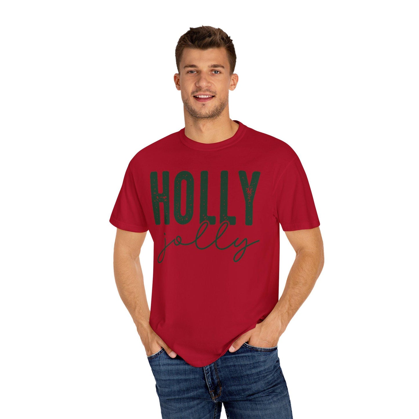 Holly Jolly T-Shirt, Holiday Tee, Unisex Christmas Shirt, Festive Graphic T-Shirt, Gift for Him/Her, Seasonal Wear