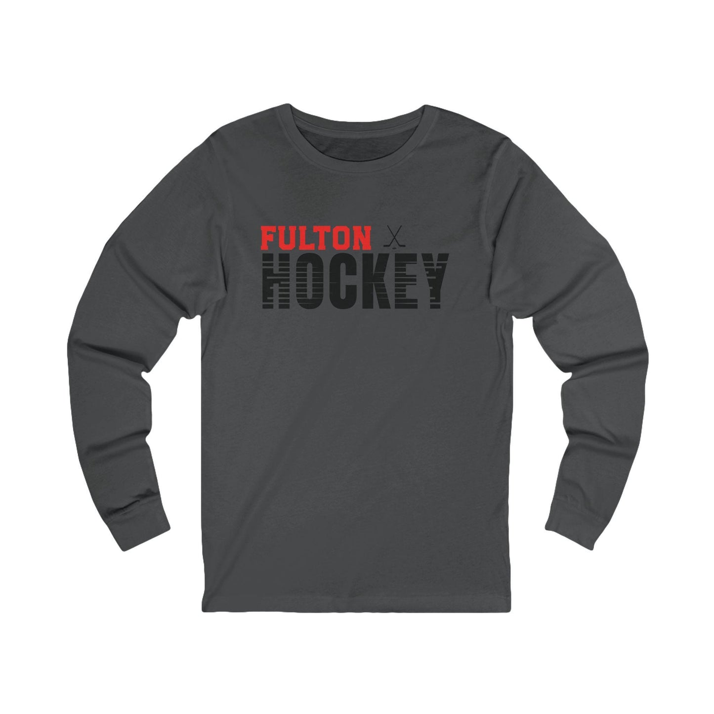 Fulton Hockey Long Sleeve Tee, Unisex Jersey Shirt, Sports Apparel, Gift for Hockey Fans, Casual Wear, Team Spirit Clothing