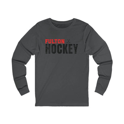 Fulton Hockey Long Sleeve Tee, Unisex Jersey Shirt, Sports Apparel, Gift for Hockey Fans, Casual Wear, Team Spirit Clothing