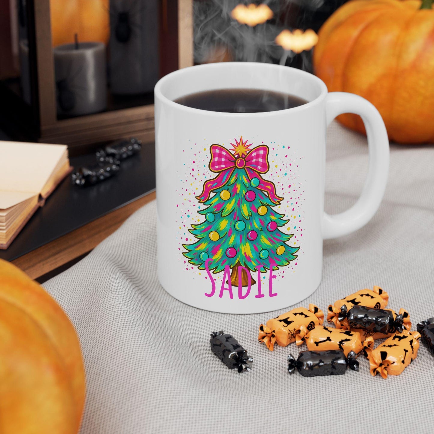 Personalized Christmas Mug, Holiday Coffee Cup, Unique Gift for Friends, Family, and Secret Santa, Winter Decor, 11oz & 15oz Options