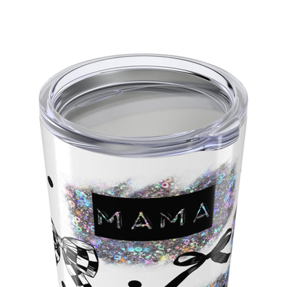 Black bow MAMA Tumbler 20oz, Checkered bow MAMA tumbler, Perfect gift for mom.