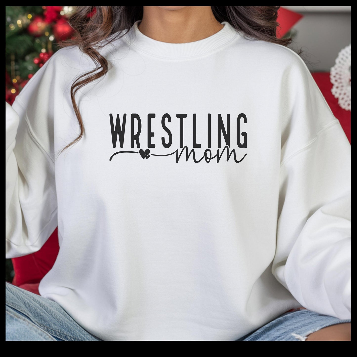 Wrestling Mom Crewneck Sweatshirt - Comfortable Gift for Sports Moms, Cozy Loungewear, Perfect for Workout, Cheer Events, Team Spirit [...]