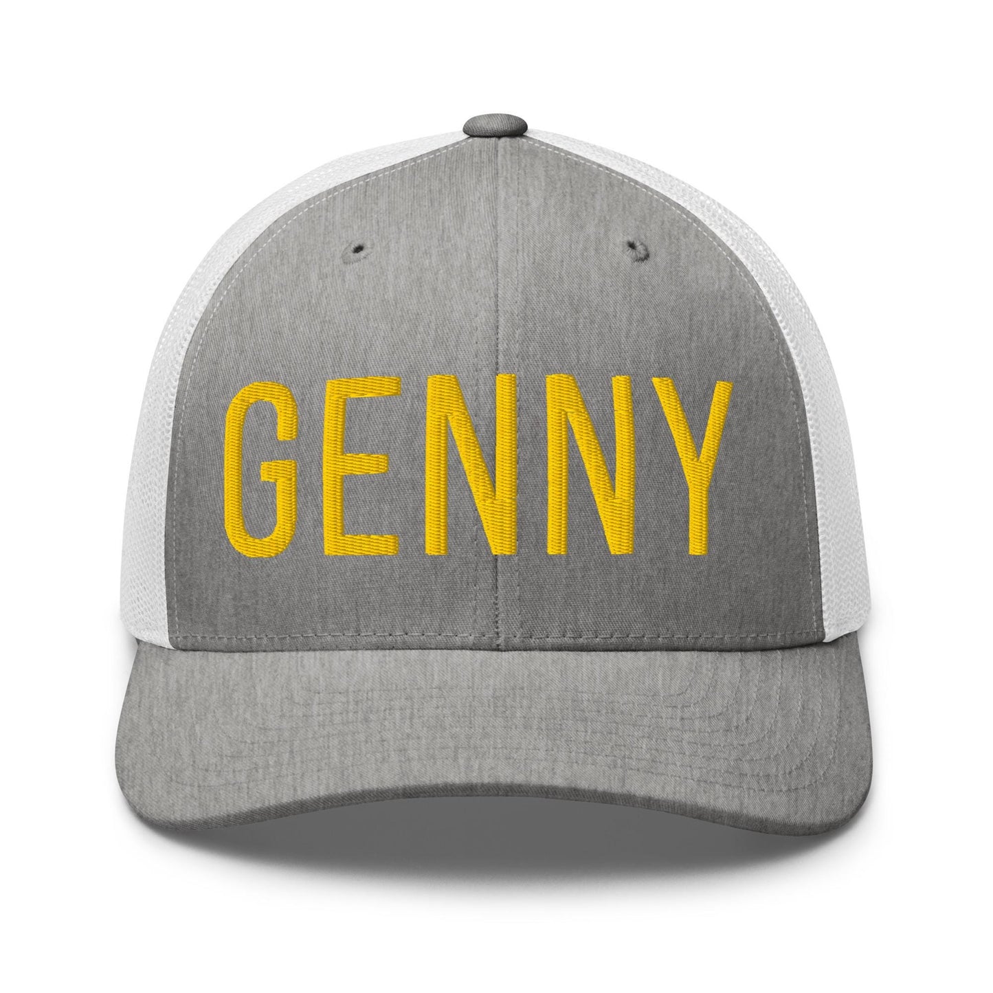 Embroidered Trucker Cap. Puff embroidery. GENNY hat
