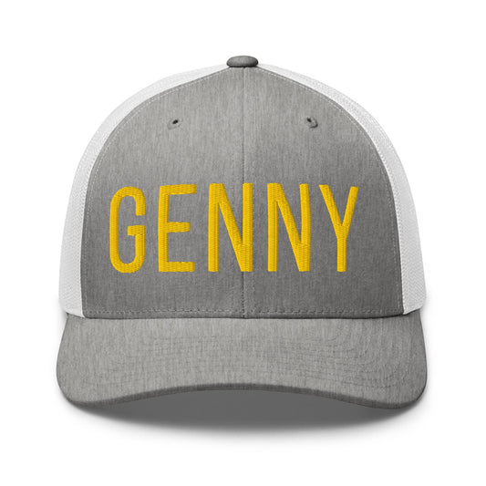 Embroidered Trucker Cap. Puff embroidery. GENNY hat