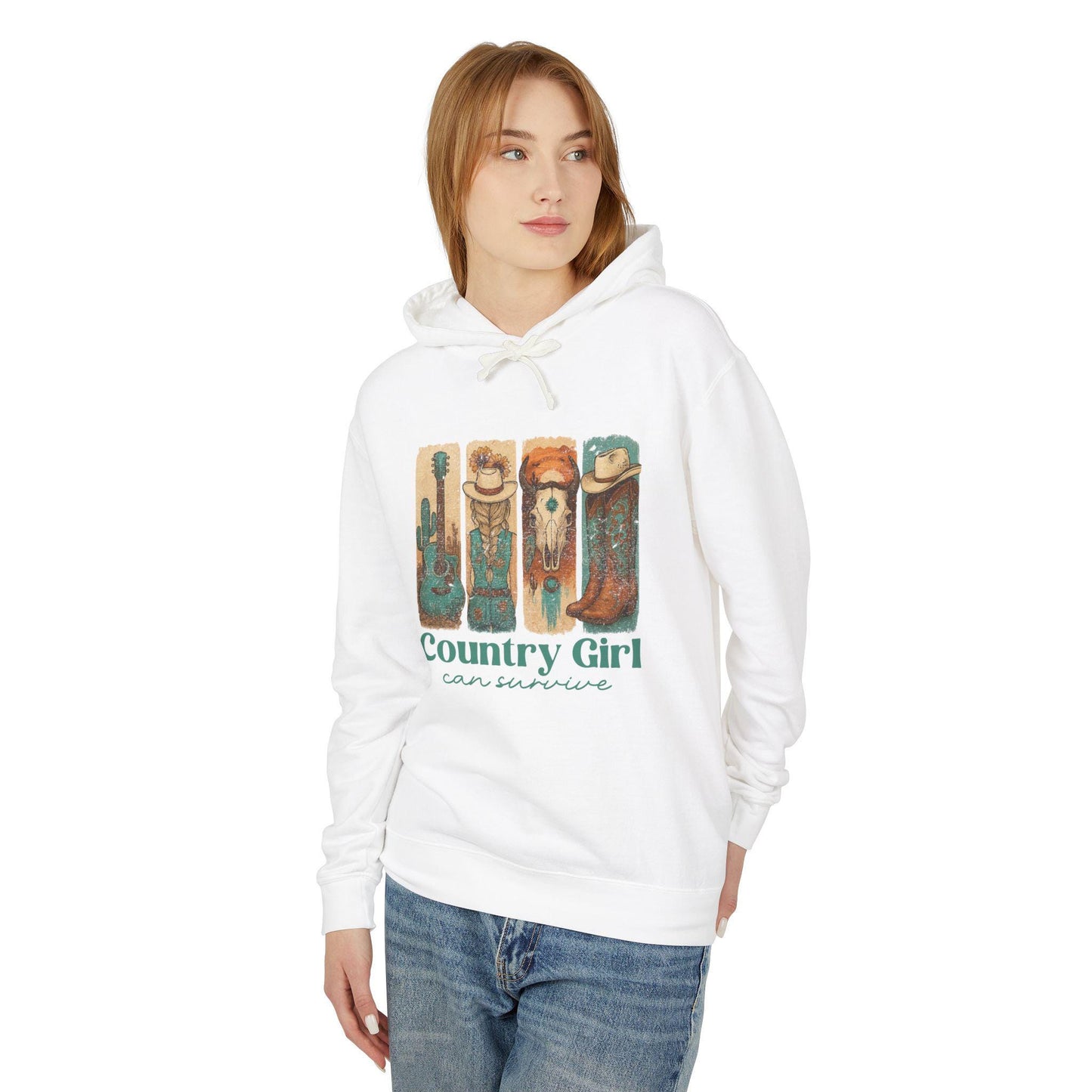 Country Girl Unisex Lightweight Hoodie, Cozy Country Sweatshirt, Gift for Her, Farmhouse Fashion, Country Music Lover