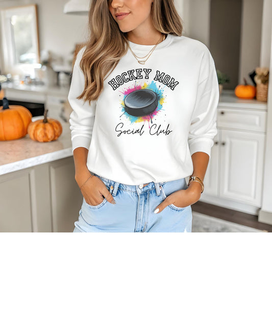 Hockey Mom Sweatshirt, Crewneck, Sports Apparel, Gift for Hockey Moms, Winter Fashion, Casual Outfit