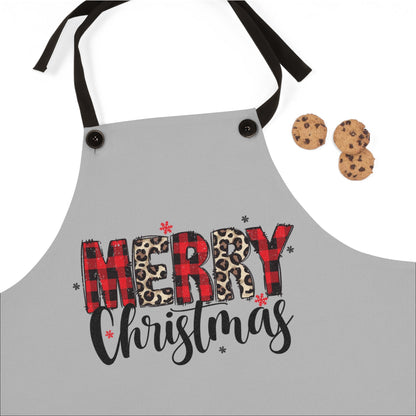 Merry Christmas Apron, Holiday Cooking Gift, Festive Kitchenwear, Cute Apron for Baking, Xmas Apron for Home Chefs