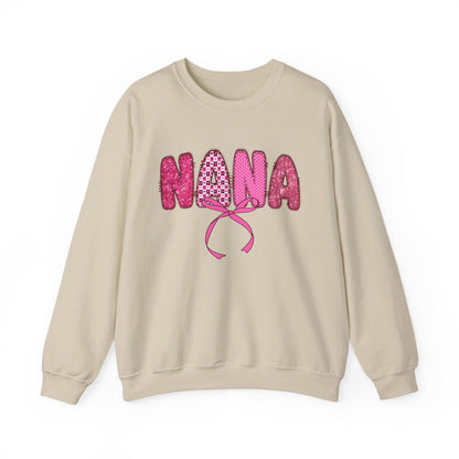 Nana with a Pink Ribbon Sweatshirt, Cute Grandma Sweater, Gift for Nana, Family Sweatshirt, Comfy Grandma sweater, cute Nana sweater