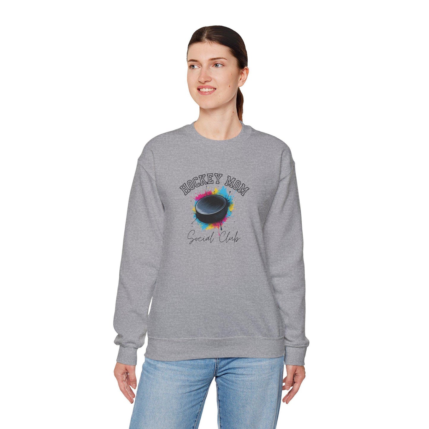 Hockey Mom Sweatshirt, Crewneck, Sports Apparel, Gift for Hockey Moms, Winter Fashion, Casual Outfit