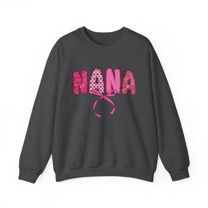 Nana with a Pink Ribbon Sweatshirt, Cute Grandma Sweater, Gift for Nana, Family Sweatshirt, Comfy Grandma sweater, cute Nana sweater