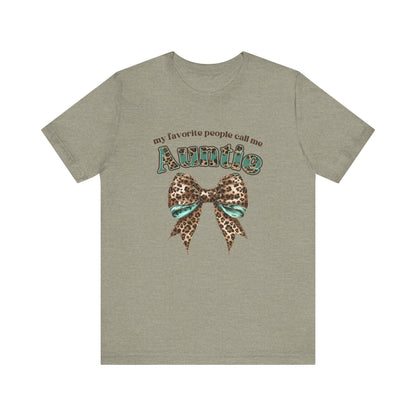 Auntie Bow Tee - Cute Unisex T-Shirt for Aunties, Family Gatherings, Gifts for Her, Birthday, Mother's Day, Casual Wear