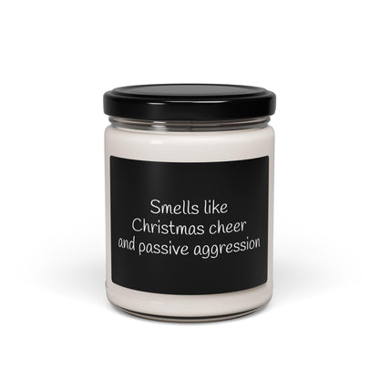 Funny Candle, Smells like Christmas Cheer and Passive Aggression, Scented Soy Candle, 9oz, Coworker Gift, White Elephant Gift, Friendsgiving