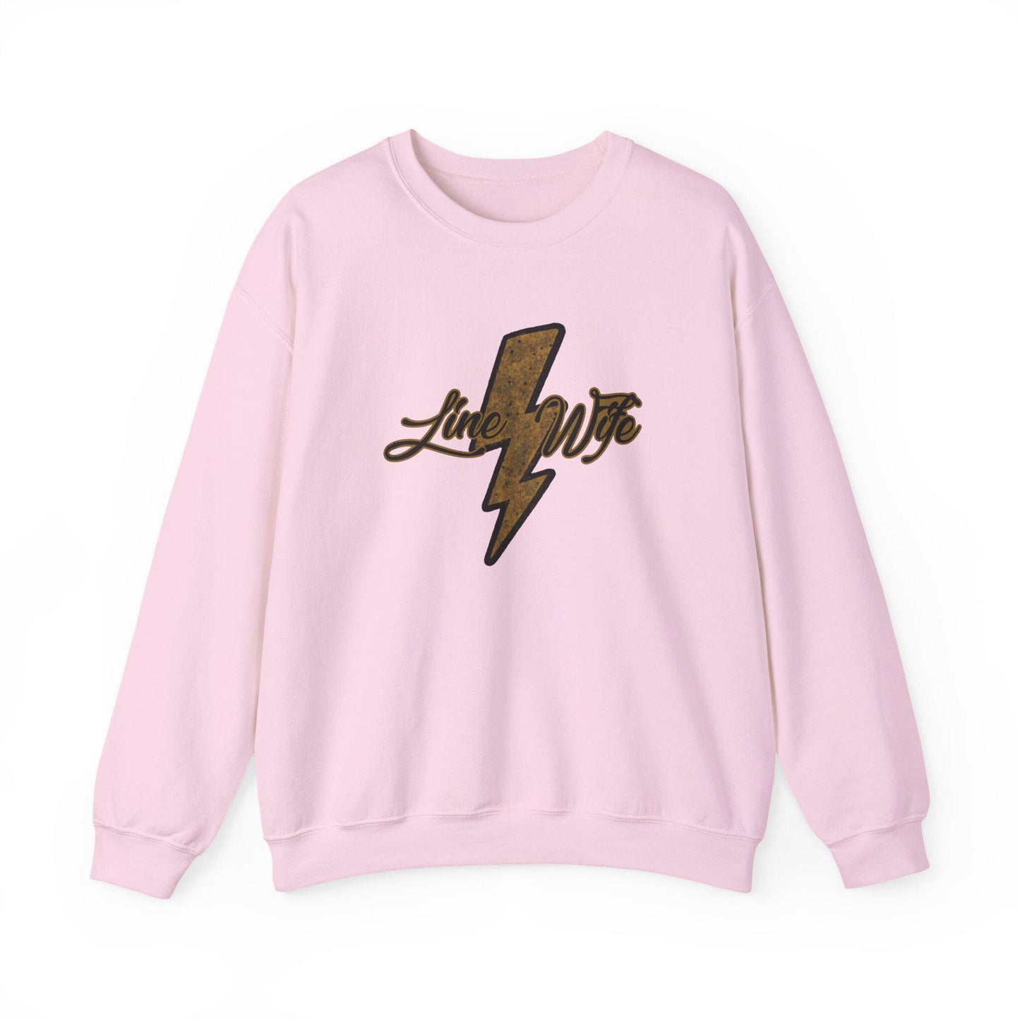 Line Wife Lightning Bolt Crewneck Sweatshirt - Unisex Heavy Blend, Cozy Pullover, Casual Wear, Gift for Him/Her, Everyday Comfort