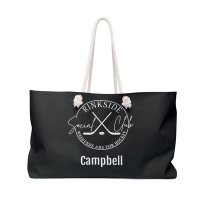Personalized Hockey Life Weekender Bag for Travel, Gym, or Sports Events | Custom Name Tote | Perfect Gift for Adventurers & Athletes