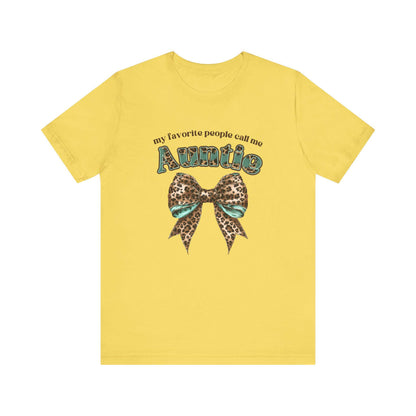 Auntie Bow Tee - Cute Unisex T-Shirt for Aunties, Family Gatherings, Gifts for Her, Birthday, Mother's Day, Casual Wear