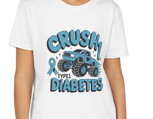 T1D Warrior Youth Tee, Type 1 Diabetes Awareness Shirt, Cute Kids T-Shirt, Supportive Gift for Kids, Diabetes Support