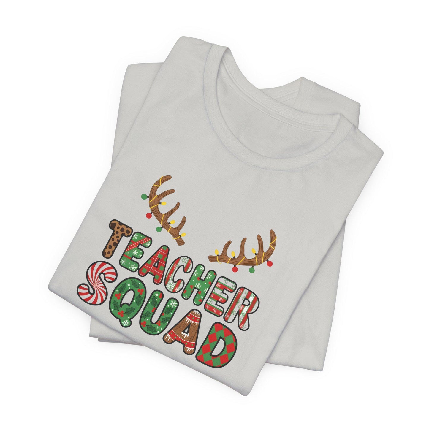 Teacher Squad Holiday Tee, Funny Teacher Shirt, Christmas Gift, Unisex T-Shirt, Teacher Appreciation, Holiday Outfit
