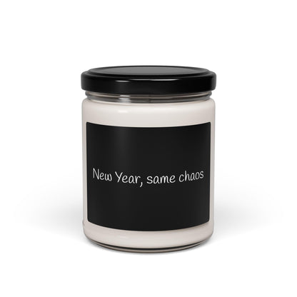Funny candle. New Year, Same Chaos. Scented Soy Candle, 9oz, coworker gift, white elephant gift, Friendsgiving, party gift
