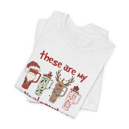 Custom Personalized Funny Tumbler Cup Emotional Support Pets Tee, Coffee Lover Gift Shirt, Unisex T-Shirt,  Water Lover, Coffee Fan Tee,